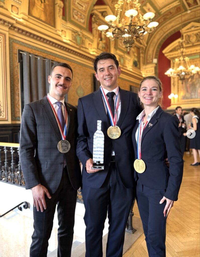 Clément Sommier, Augustin Belleville et Audrey Brugière lors du concours 2026